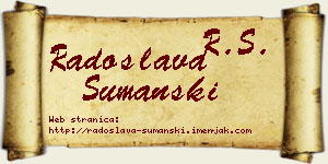Radoslava Šumanski vizit kartica